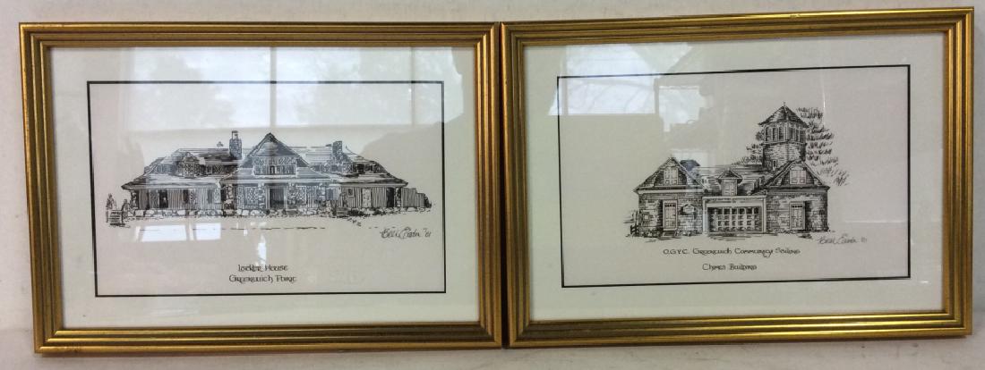 Lot 2 Framed Greenwich Building Prints (1 of 9)
