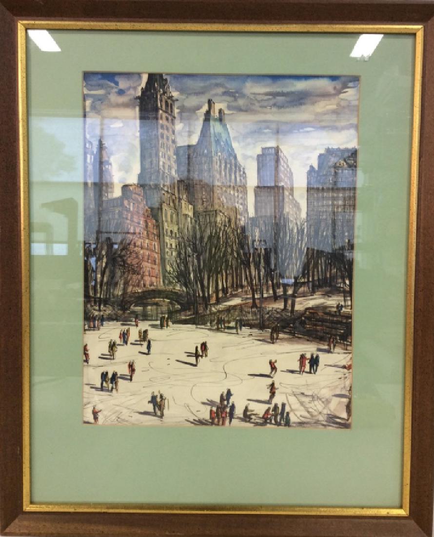 Frame Central Park Snow Scene Print (1 of 8)