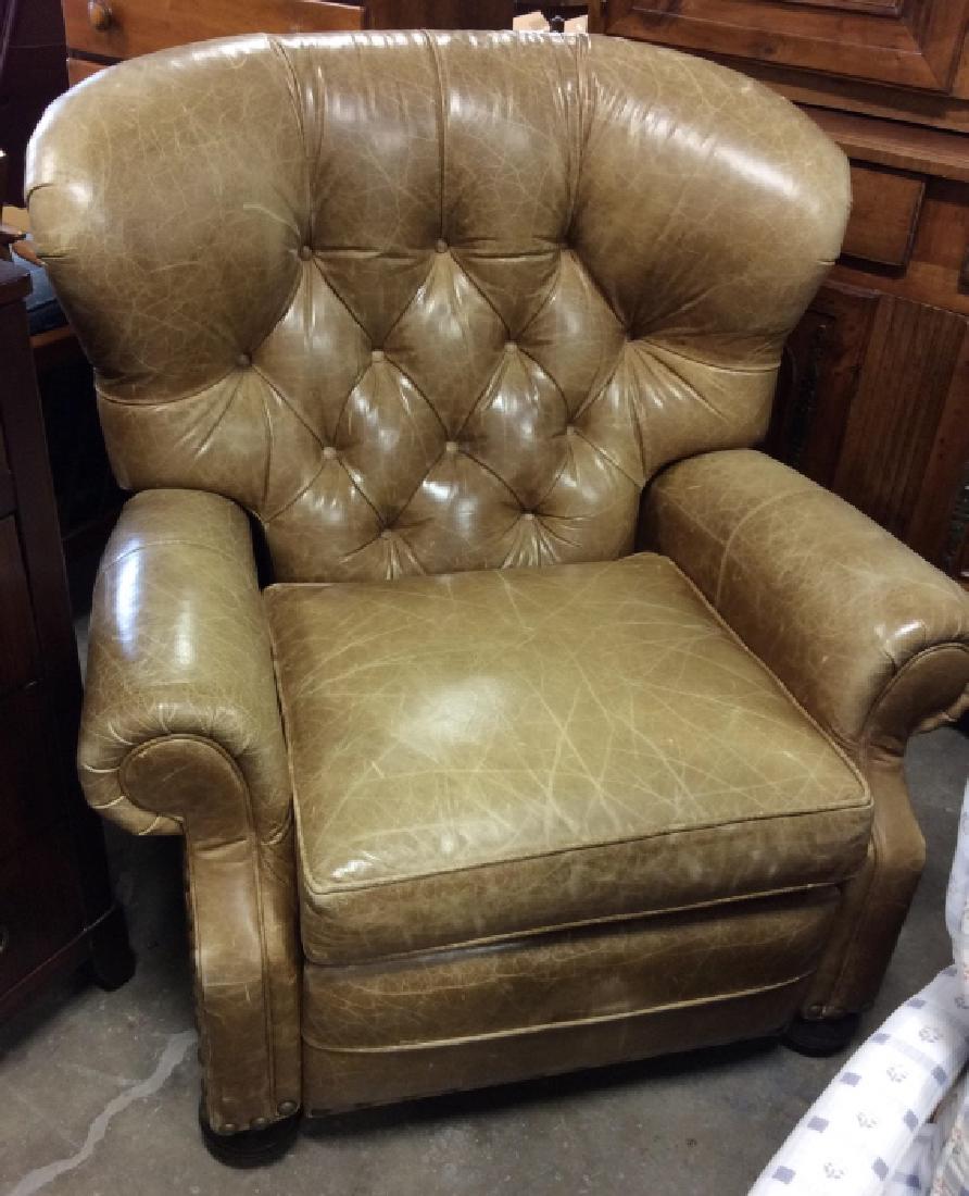 ETHAN ALLEN Leather Style Reclining Chair (1 of 9)