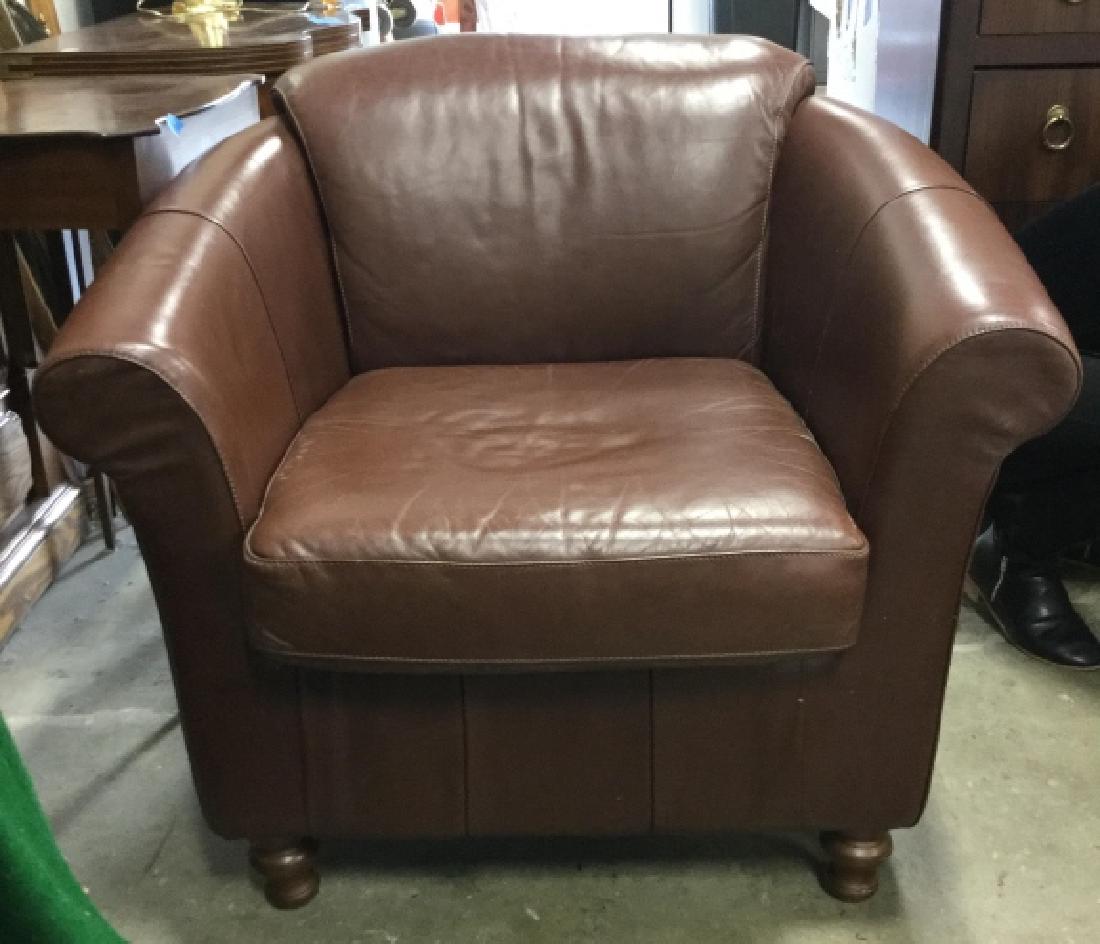 Brown Toned Poss Leather Arm Chair (1 of 8)