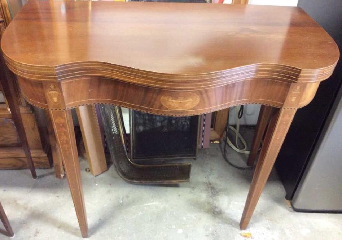 Drop Leaf Table w Inlay Design (1 of 9)