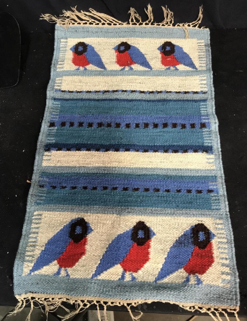 Hand Woven Bird Themed Throw Blanket (1 of 10)