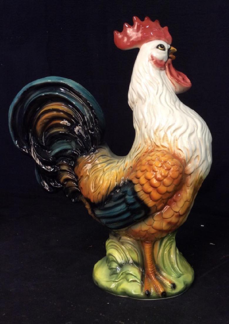 Large Italian Made Painted Rooster Decoration (1 of 8)