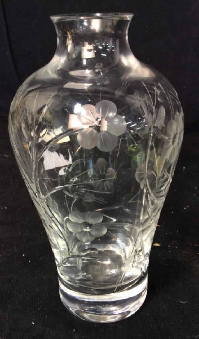 Lenox Crystal Etched Glass Vase
