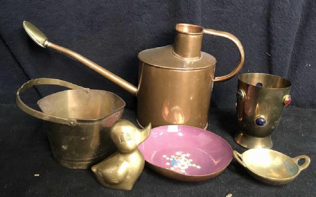 Group Lot Brass Copper Tableware Accessories (1 of 16)