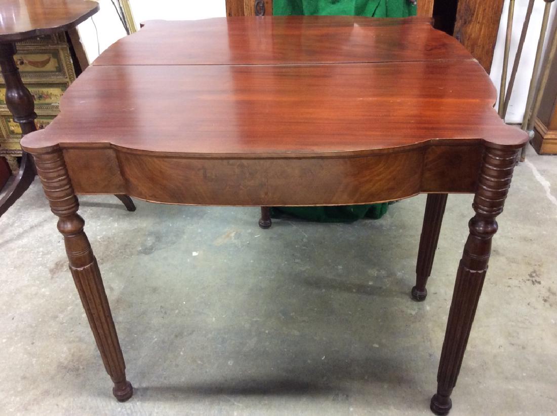 Vintage Carved Wooden Flip Leaf Table