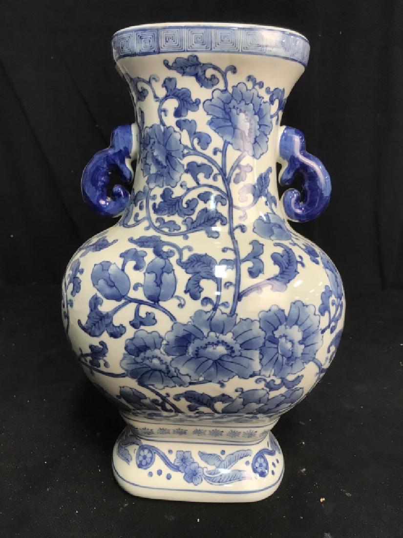 Bombay Co Blue and White Ceramic Vase