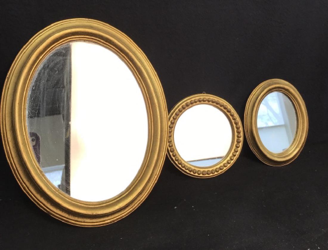 Group of Vintage Italian Gold Tone Wall Mirrors (1 of 4)