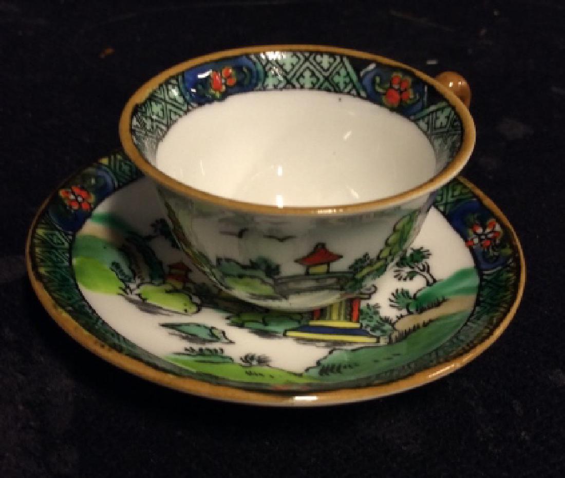 Miniature Asian Tea Cup w Saucer (1 of 6)