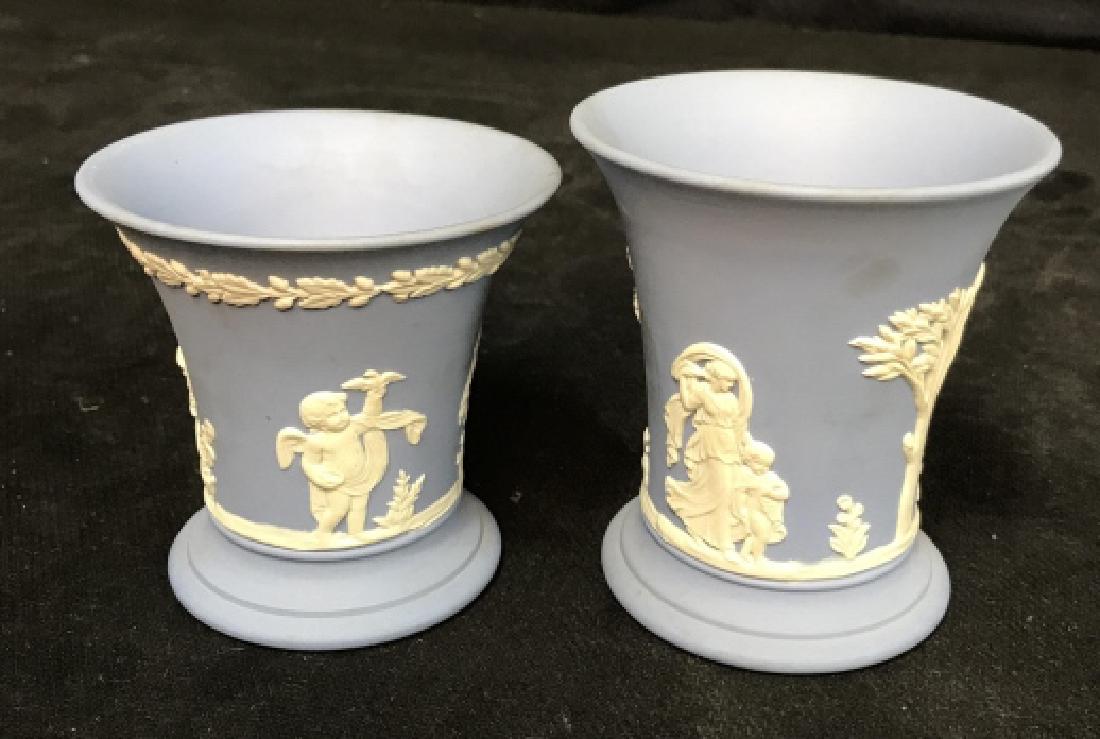Two Blue Wedgwood Vases (1 of 7)
