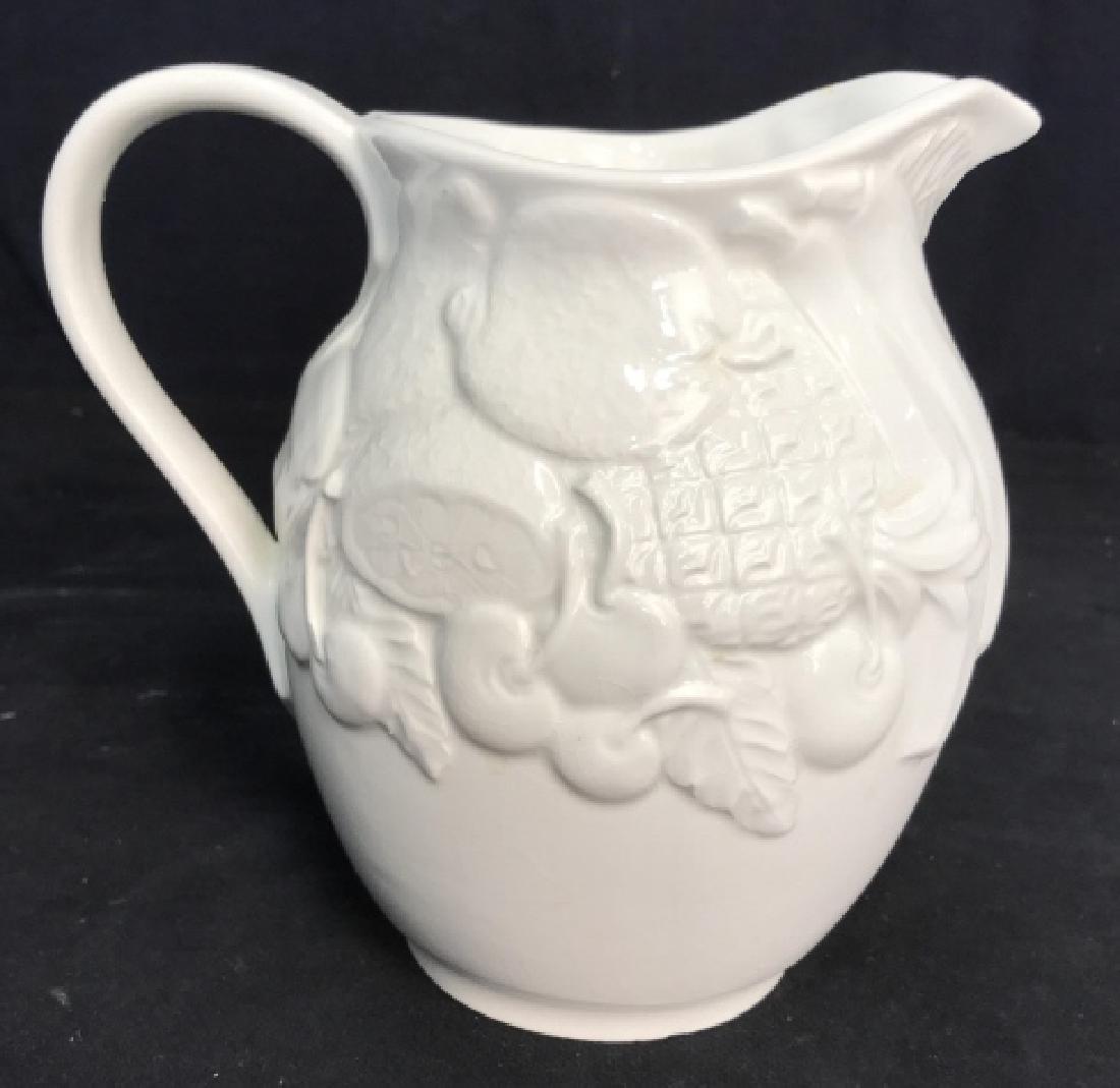 Italian White Ceramic Pitcher (1 of 7)
