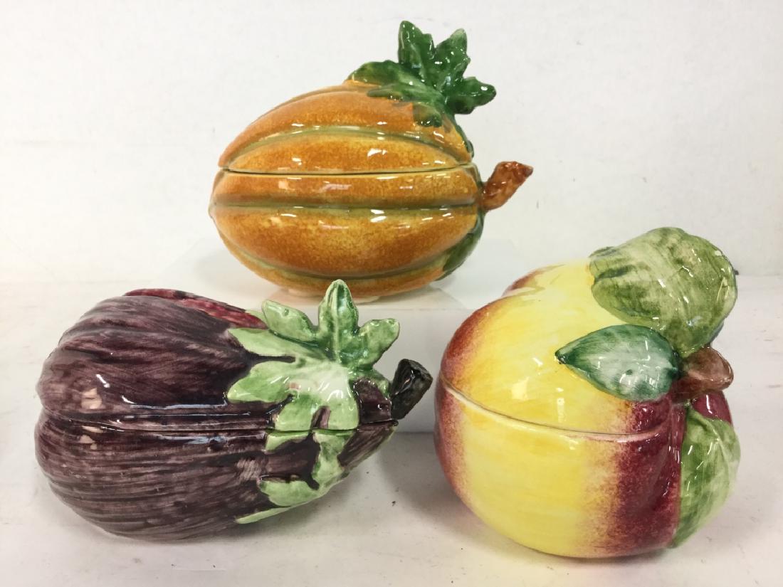 Set 4 VIETRI Italian Pottery Lidded Dishes (1 of 9)