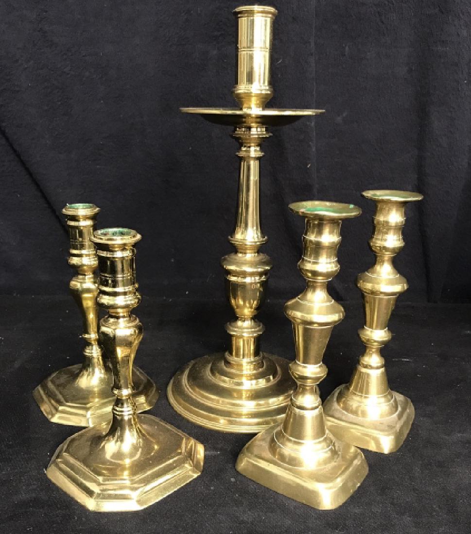 Group Lot Brass Iron Candle Sticks (1 of 13)