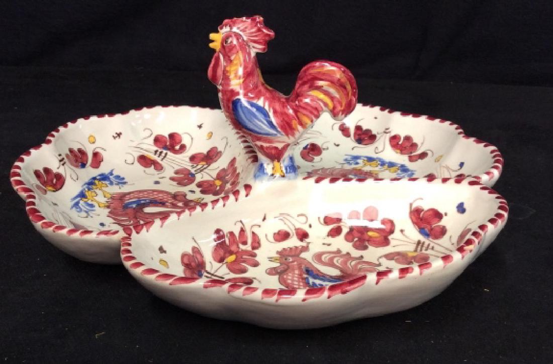 Country Style Rooster Divided Serving Dish (1 of 7)