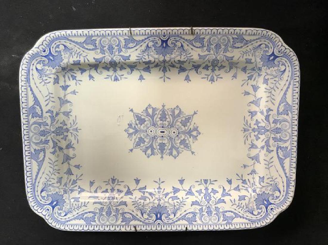 English Blue White Pottery Platter (1 of 11)