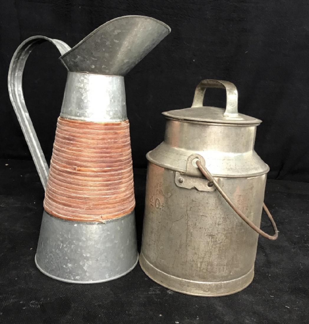 Two Aluminum Vessels Vases Decorative Acc (1 of 14)