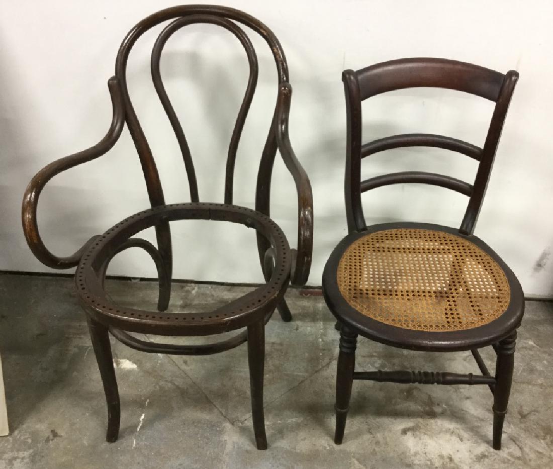 Pair Vintage Wooden Side Chairs (1 of 10)