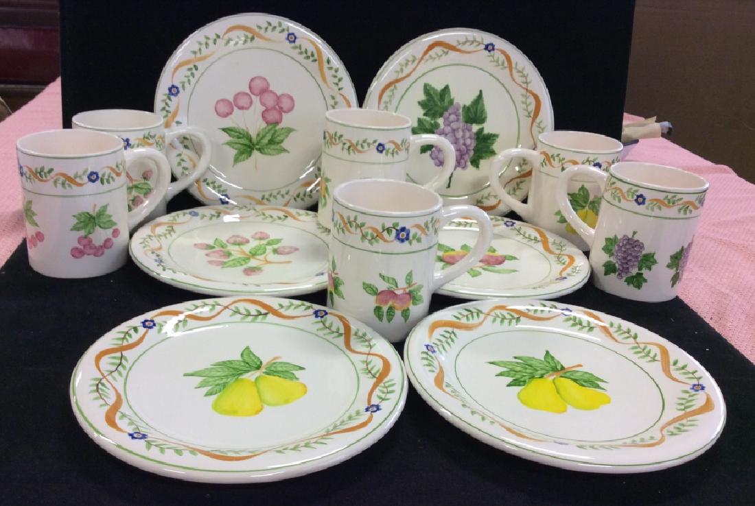 Fancy Fruit Breakfast Plate Mug Set (1 of 10)