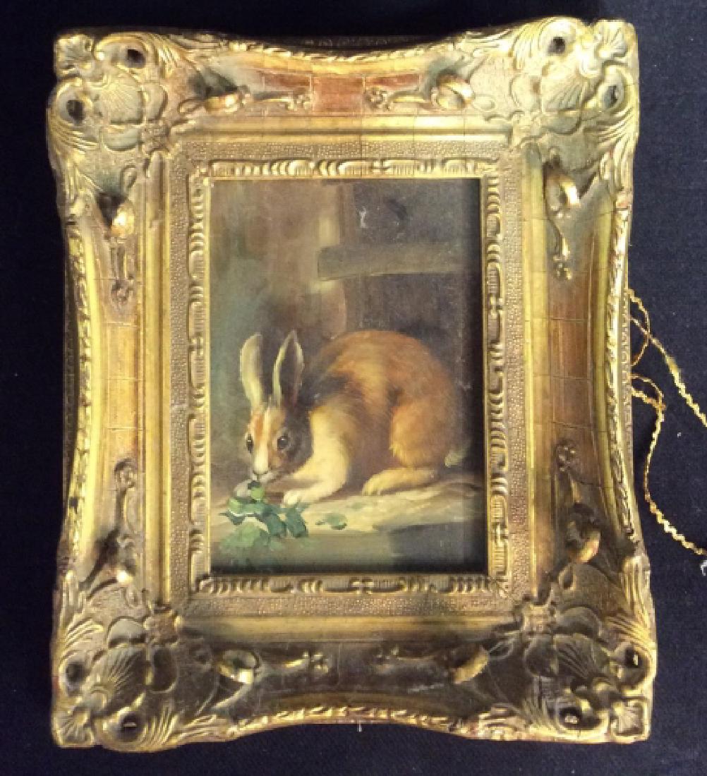 Oil Painting On Board Of Rabbit (1 of 9)