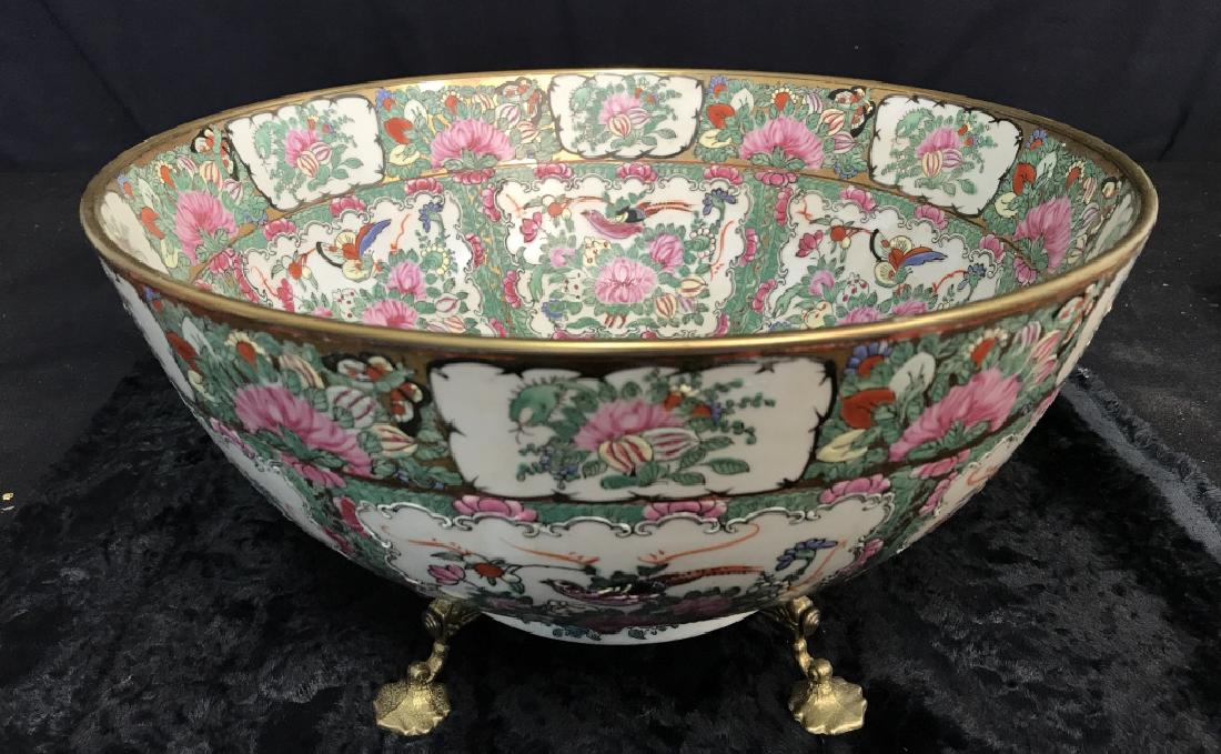 Vintage Asian Famile Rose & Gilt Porcelain Bowl (1 of 16)