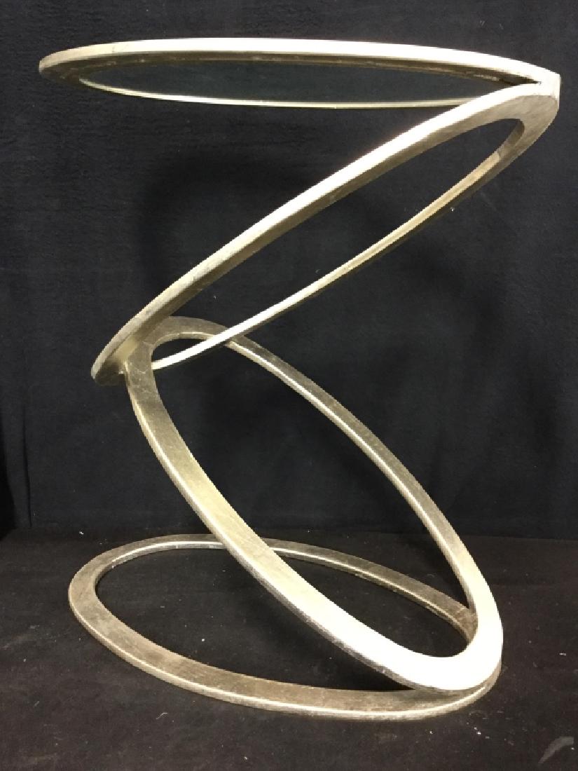 Mobius Iron and Glass Contemporary End Table (1 of 9)