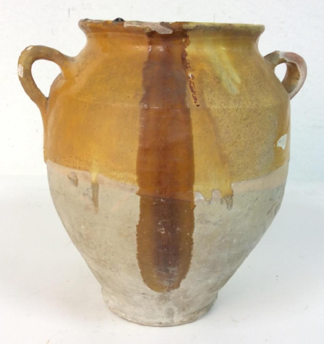 Antique Mustard Glazed French Pottery Vessel (1 of 10)