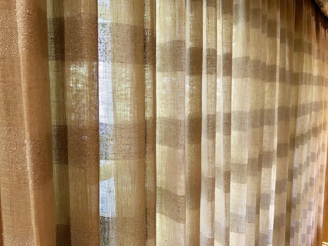 Designer Custom Sheer Linen Curtains with Valance (1 of 10)