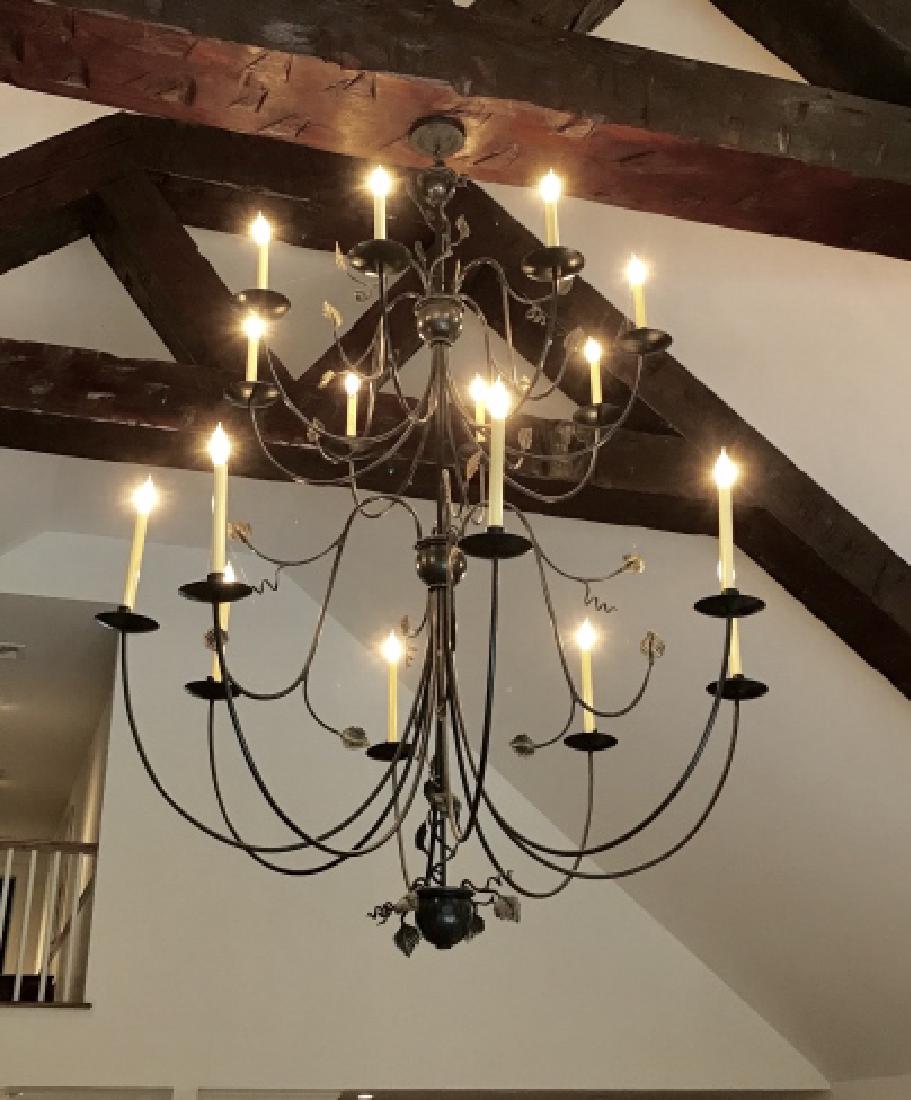 16 Arm Saugatuck Wrought Iron Tiered Chandelier (1 of 14)