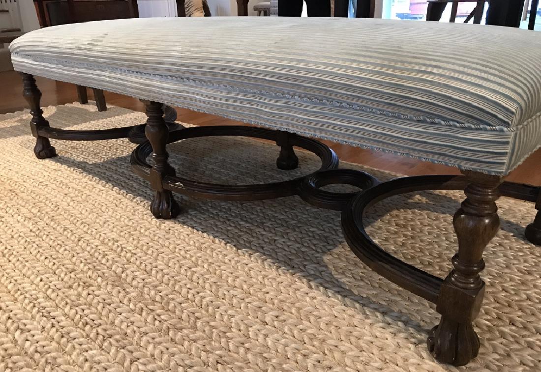 Mahogany Jaobean Style Upholstered Bench (1 of 13)