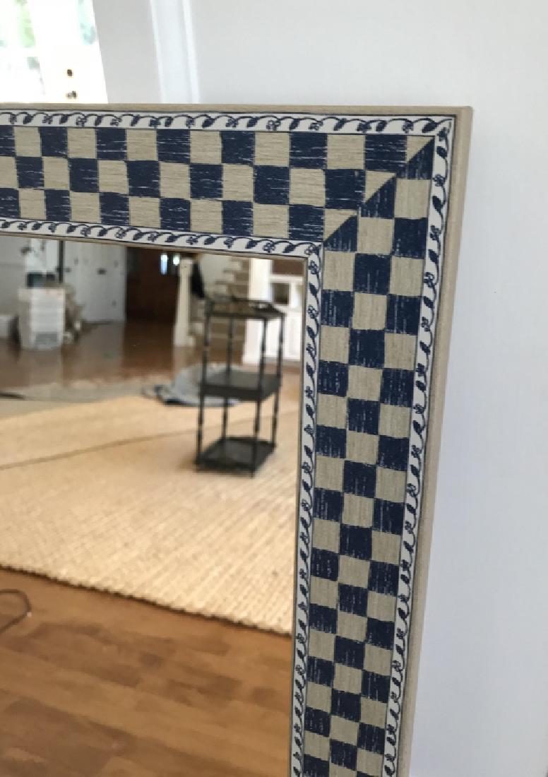 Checked Wood Frame Full Length Mirror (1 of 8)