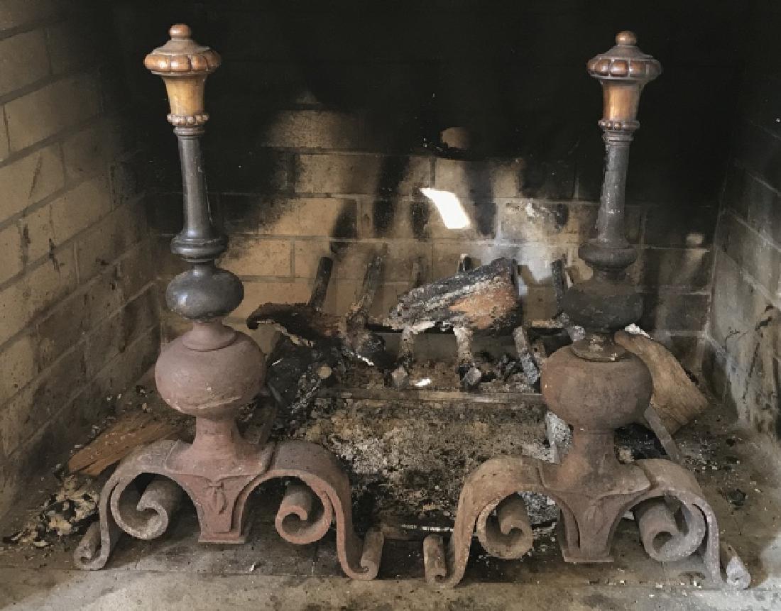 Antique Iron and Brass Andirons (1 of 10)