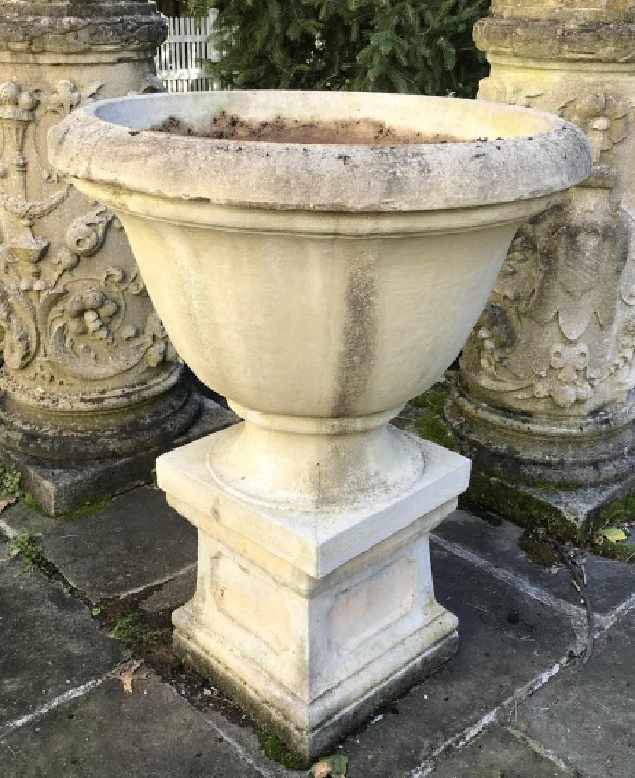 Large Stone Garden Planter on Base (1 of 9)