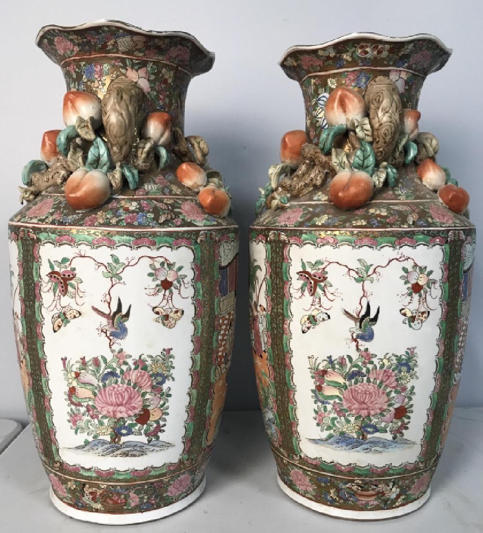 Pair Intricately Detailed Oriental Porcelain Vases (1 of 12)