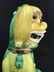 Yellow toned Vintage Pair Ceramic Foo Dogs - 8