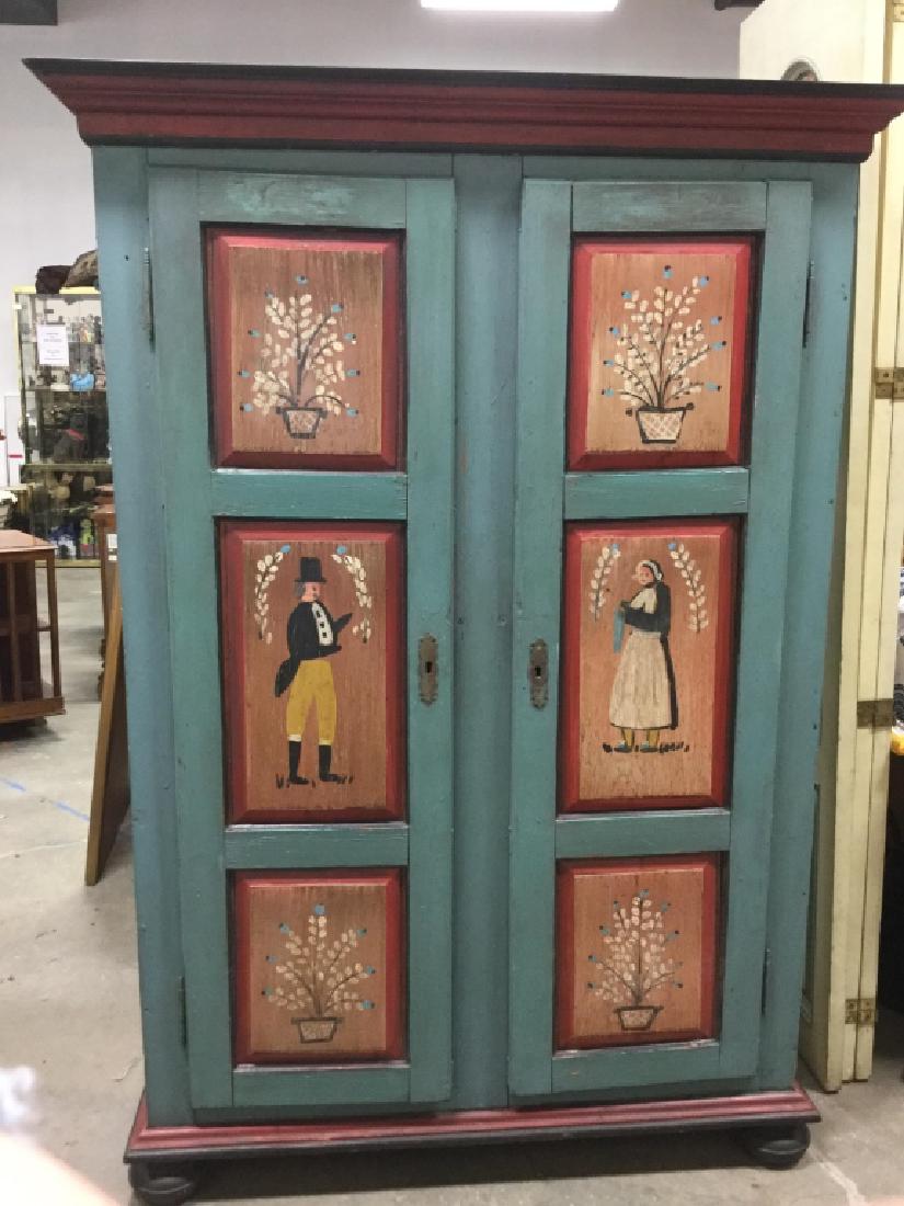 Wooden Storage Cabinet With Folk Decoration (1 of 17)