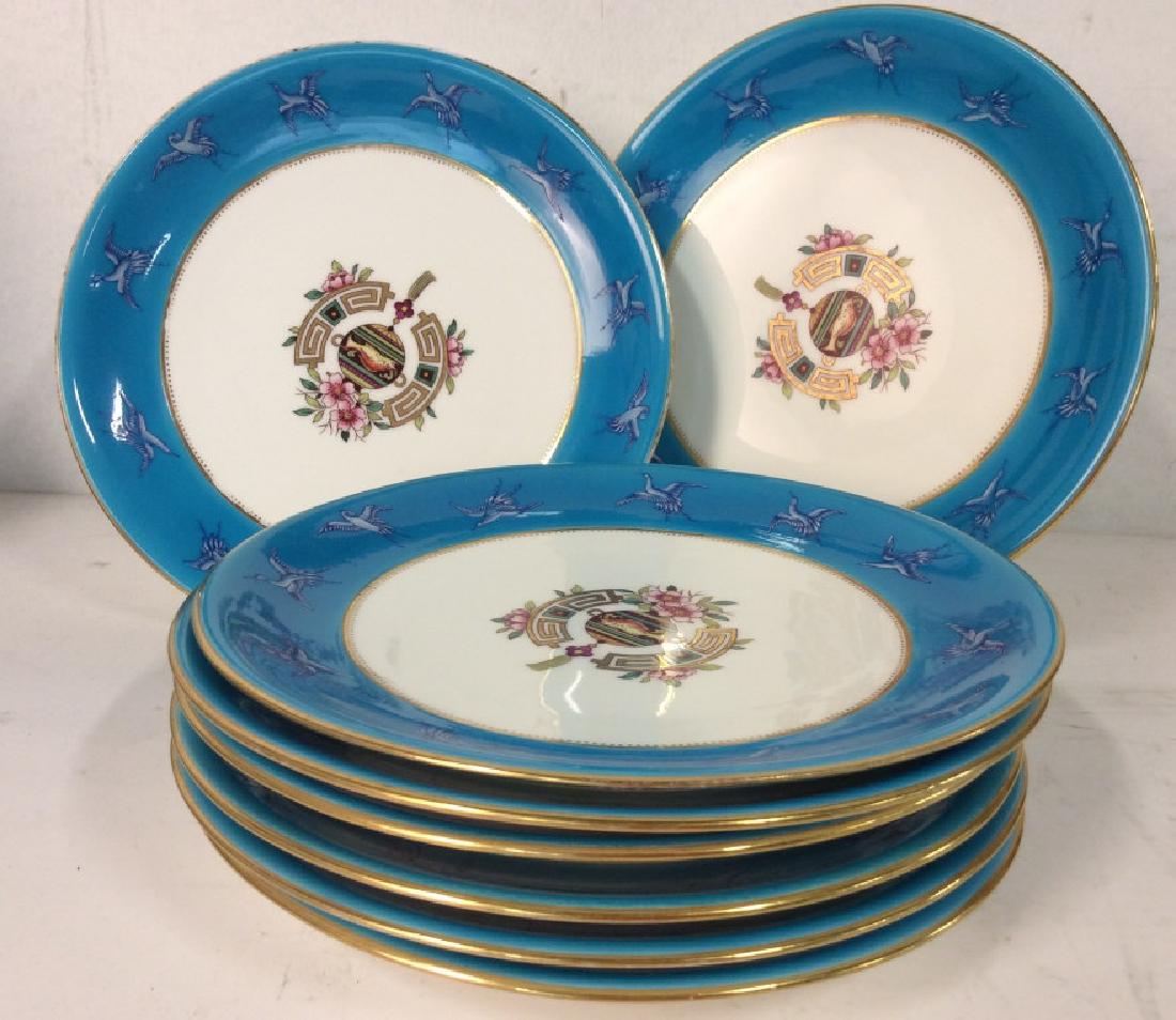 Minton Porcelain Service 8 Dinner Plates, (1 of 10)
