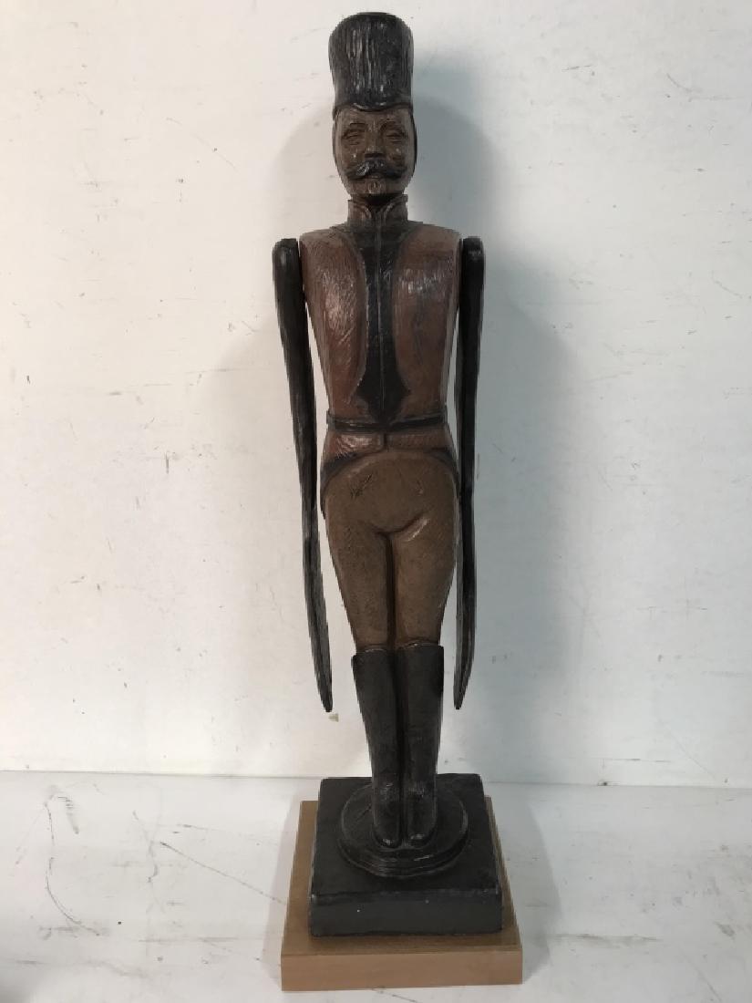 Vintage Signed Ceramic Whirligig W Wooden Base (1 of 8)