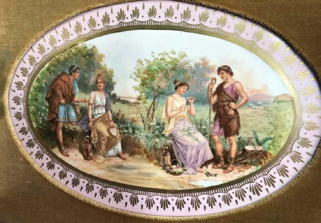 LAMPERT, Hand Painted Porcelain Placque Framed (1 of 16)