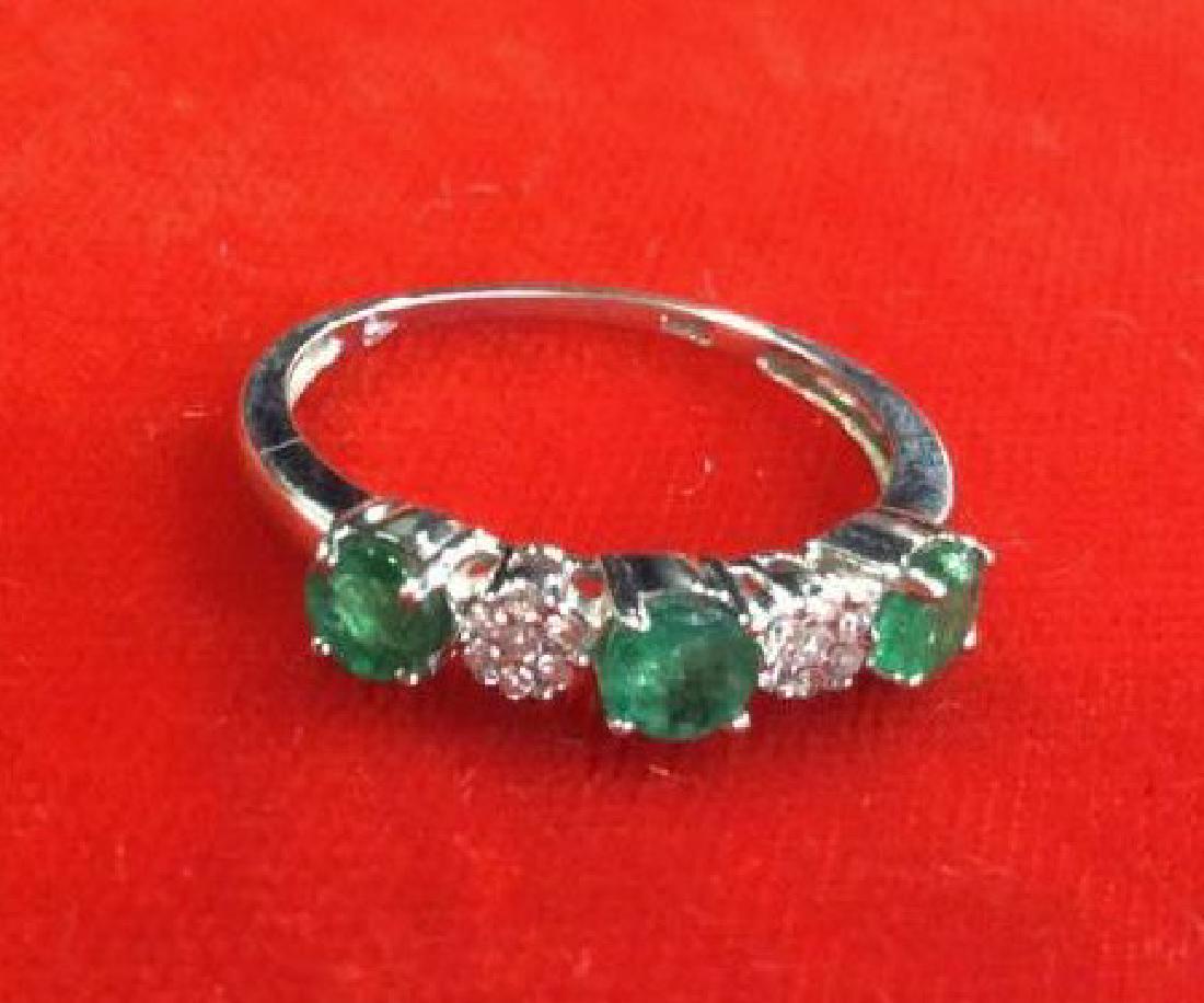 Gold Ring Green Tourmaline Diamonds (1 of 6)