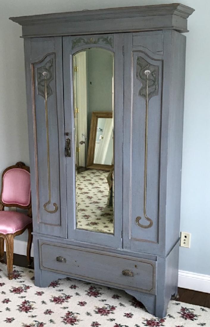 Arts And Crafts Style Armoire With Mirror (1 of 11)