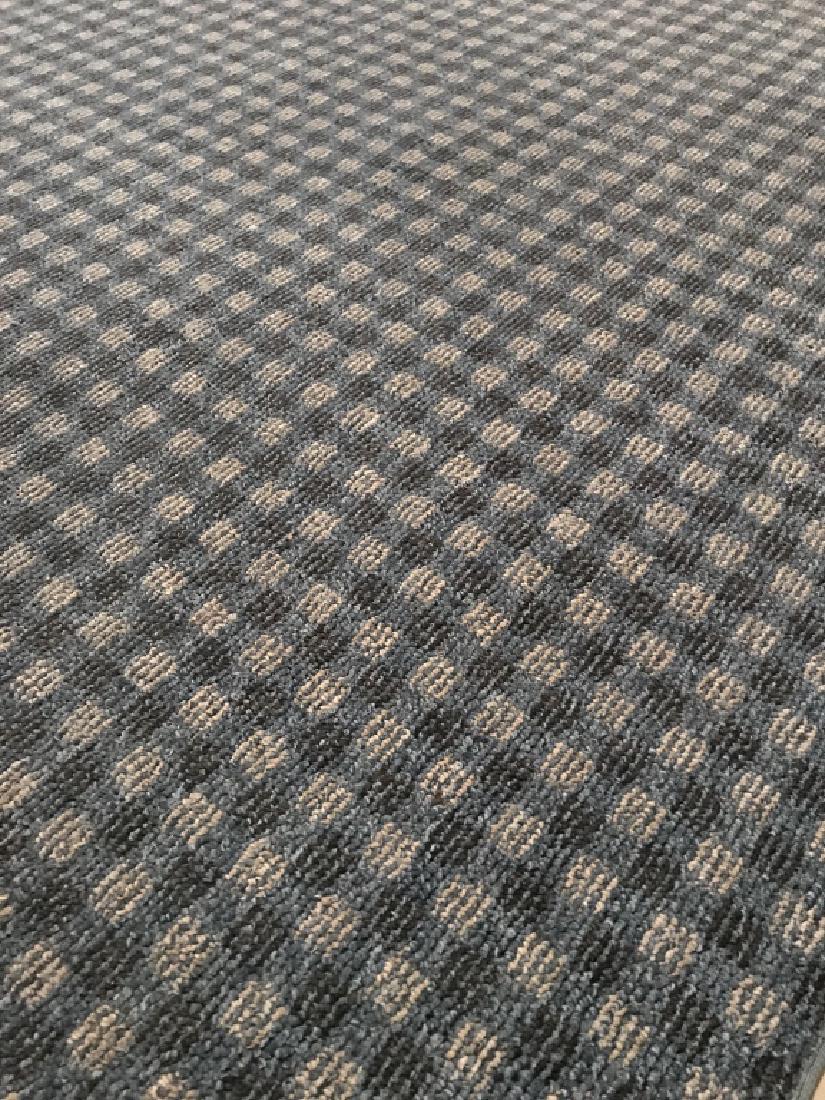 Stark Blue And Beige Checkered Carpet (1 of 7)