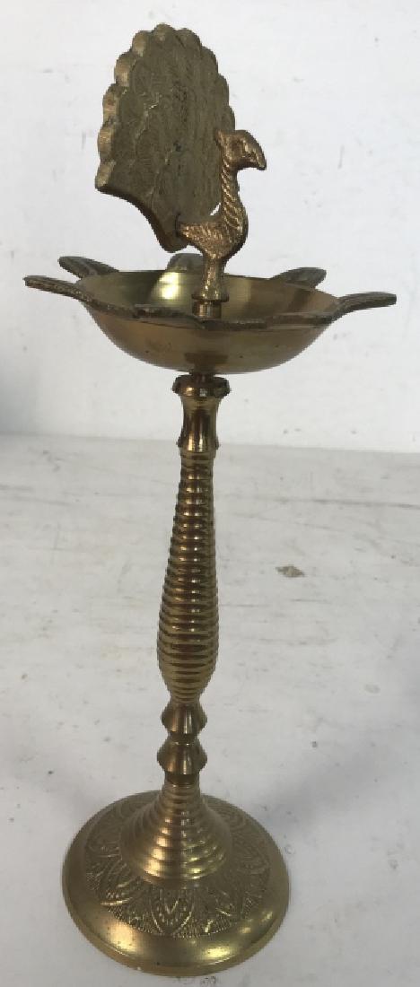 Brass Peacock Columnar Table Decor (1 of 9)