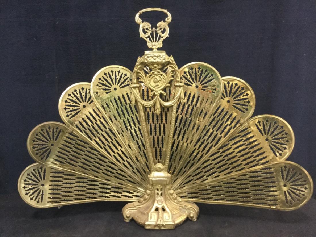 Victorian Brass Fireplace Ornament Screen (1 of 12)