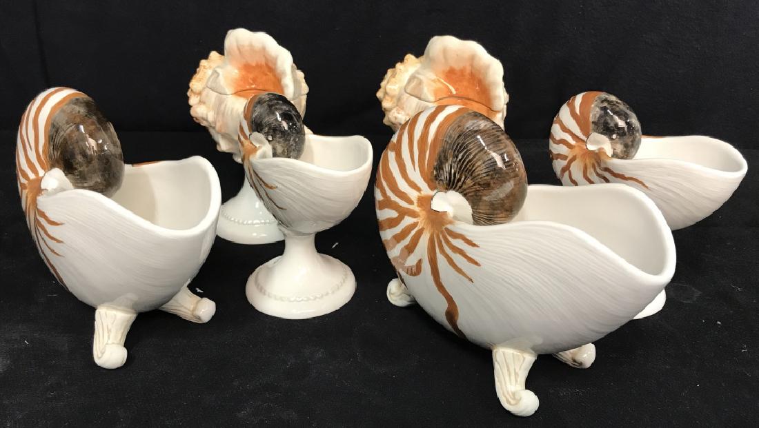 Lot 6 CIC RW Porcelain Shell Shaped Dishes (1 of 8)