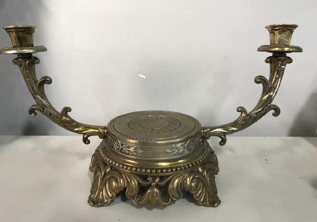 Gold Toned Brass Candelabra (1 of 6)