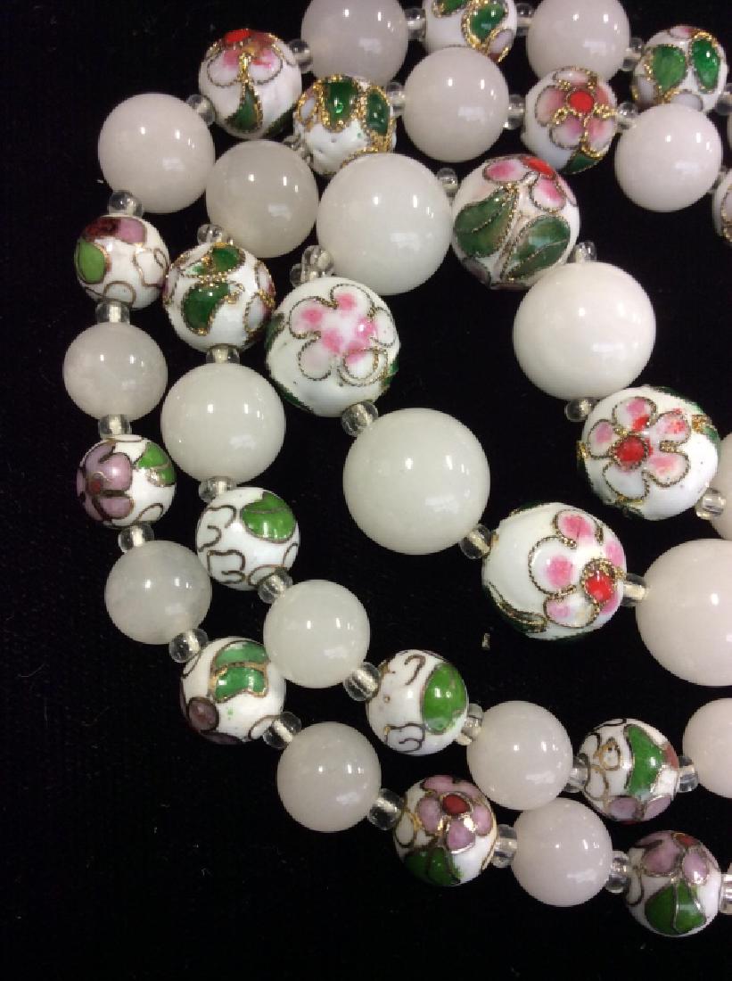 White Jade & Cloisonné Beaded Necklace (1 of 7)