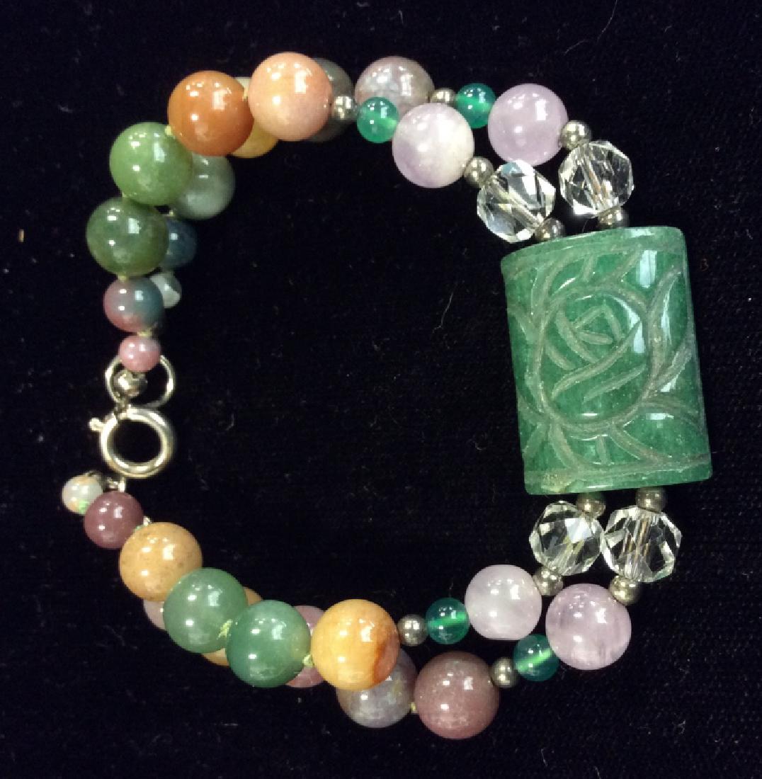 Multi Colored Beaded Jade Bracelet (1 of 7)