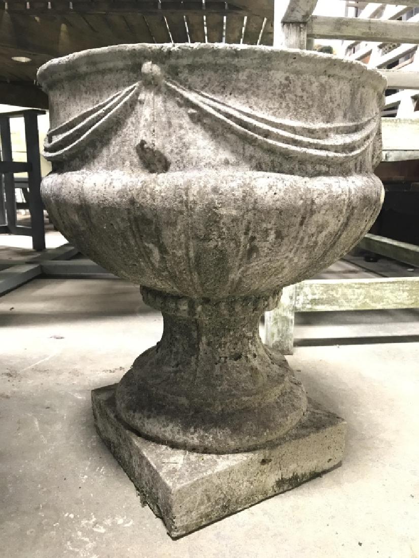 Concrete Pedestal Garden Urn Planter - Dec 05, 2018 | The Benefit Shop