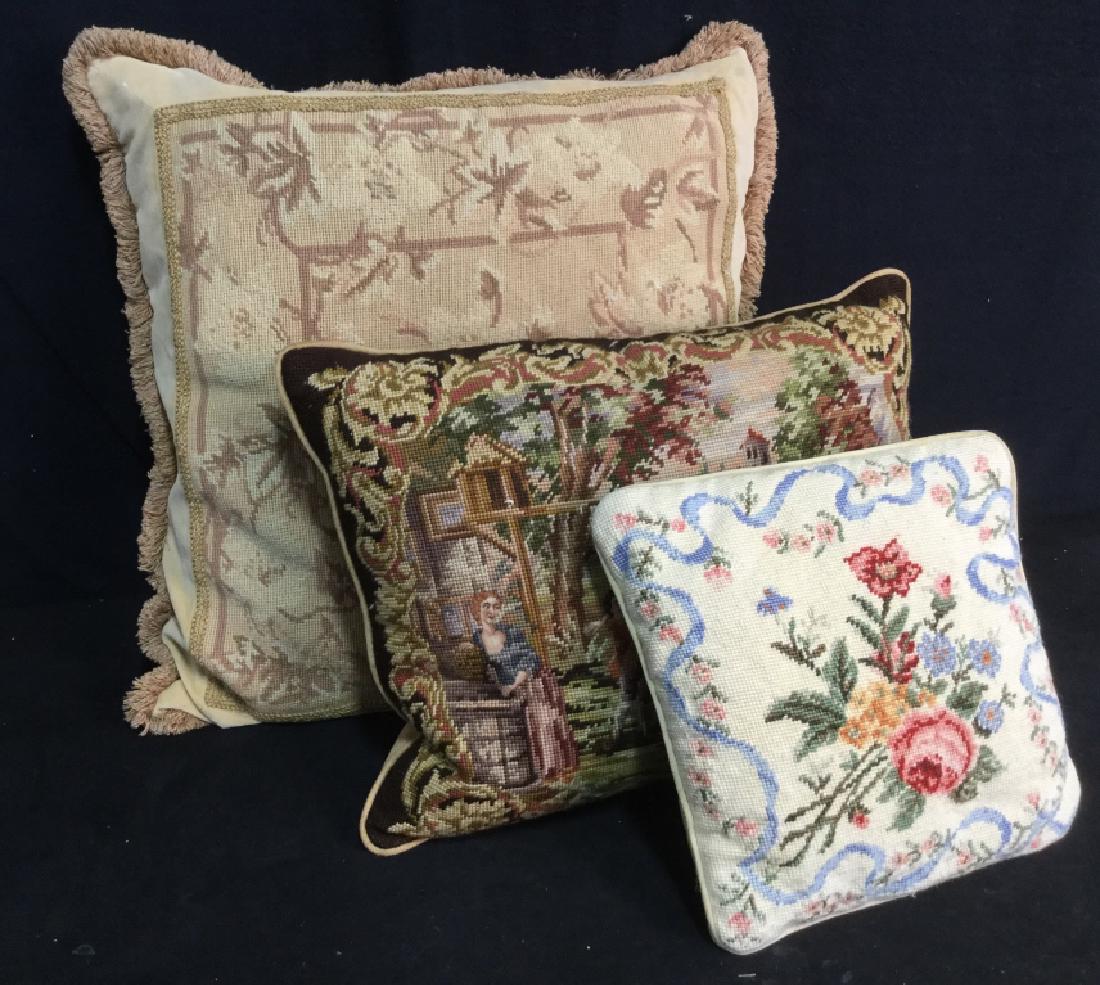GROUP LOT OF Decorative Needlepoint Cushions Pillo (1 of 14)