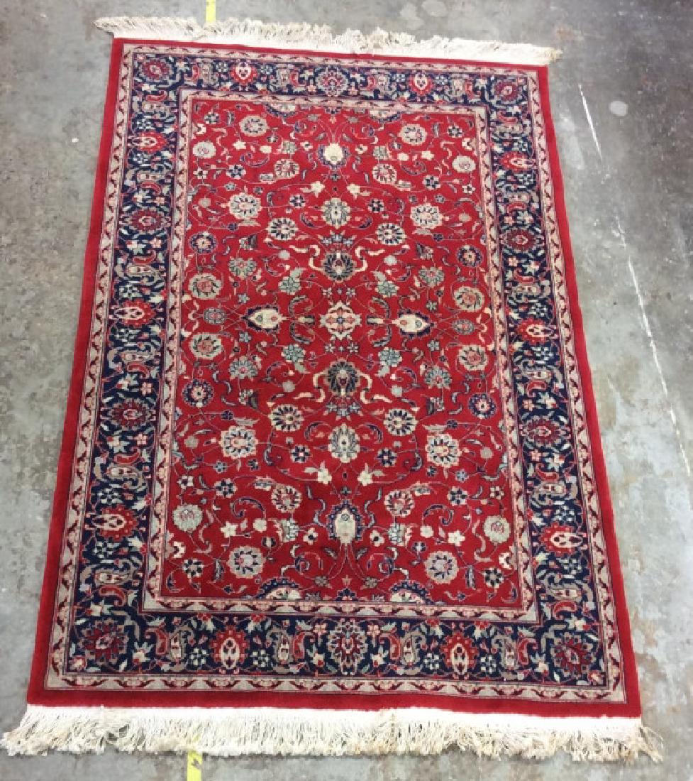Oriental Thick Ply Wool Floral Rug (1 of 9)